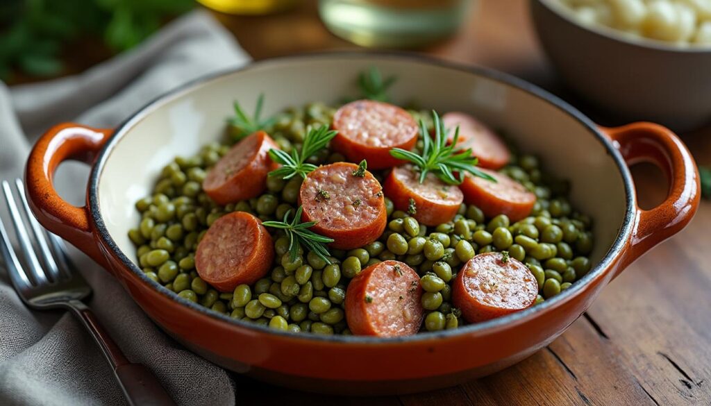 découvrez une recette traditionnelle facile et rapide de lentilles aux saucisses, idéale pour un repas savoureux et convivial en toute simplicité.