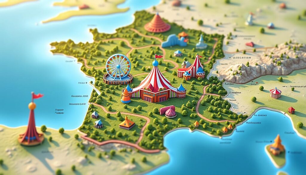découvrez notre carte interactive des parcs d’attractions en france pour 2024 et trouvez facilement les meilleures destinations pour des journées fun et inoubliables en famille ou entre amis.