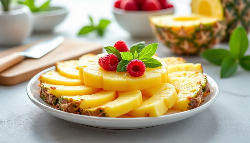 découvrez nos recettes faciles et rapides pour préparer un dessert à base d'ananas frais, parfait pour une touche sucrée et exotique.
