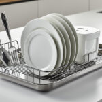 égouttoir à tempo alessi en acier inoxydable alliant design moderne et praticité pour un séchage efficace et élégant de votre vaisselle.
