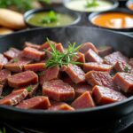 découvrez une recette facile et rapide de viande à fondue à la poêle, idéale pour un repas savoureux en toute simplicité.