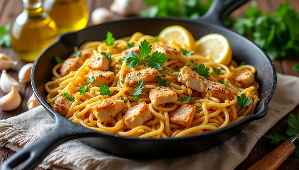 découvrez notre recette facile et rapide de fideuà au poulet, parfaite pour un repas savoureux à préparer chez vous en toute simplicité.