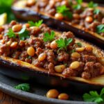 découvrez la recette libanaise traditionnelle d’aubergines farcies à la viande hachée, un plat savoureux et parfumé, parfait pour un repas convivial et gourmand.