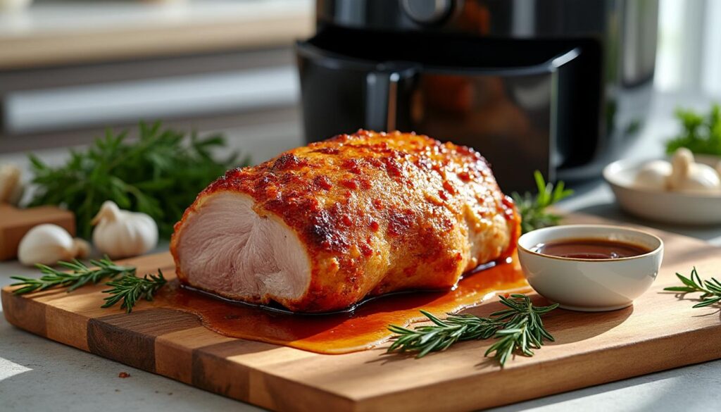 découvrez une recette simple et rapide de rôti de porc à l'air fryer pour une cuisson parfaite, savoureuse et saine à chaque fois.