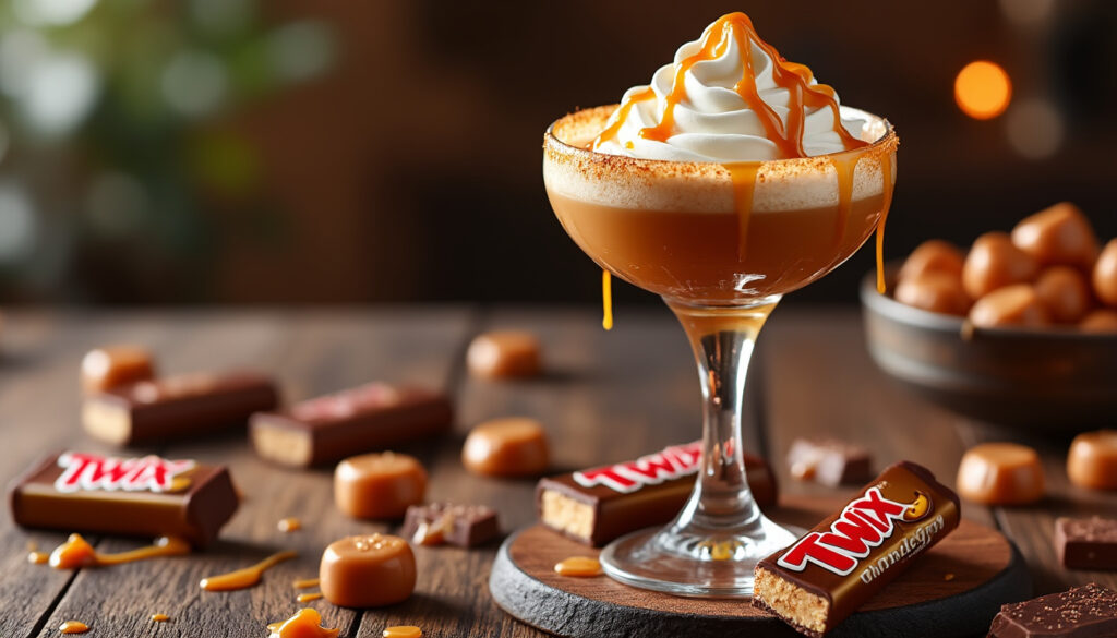 découvrez la recette facile et gourmande du cocktail bonbon twix, une délicieuse boisson sucrée à tester pour vos moments conviviaux.