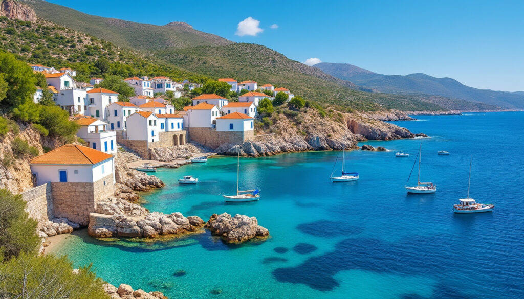 découvrez limeni, un village authentique du péloponnèse réputé pour ses eaux turquoise et son charme traditionnel grec. parfait pour une escapade paisible en bord de mer.