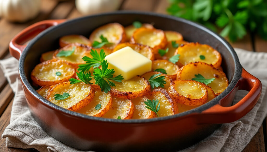 découvrez notre recette facile de pommes de terre sarladaises au four, croustillantes à souhait, pour un délicieux accompagnement gourmand et rapide à préparer.