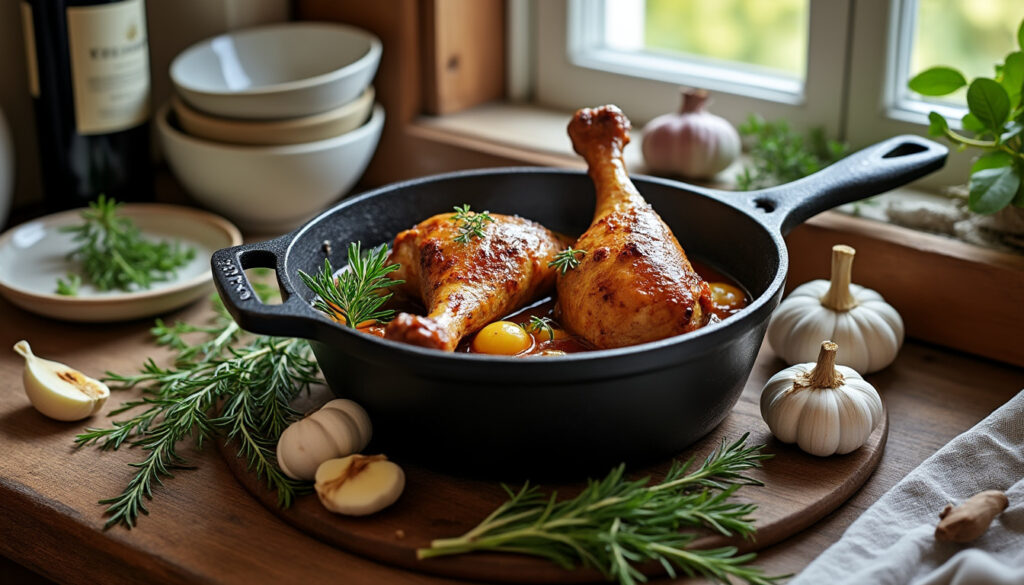 découvrez notre recette facile de cuisse de canard en cocotte avec des astuces de cuisson simples pour un plat savoureux et fondant.