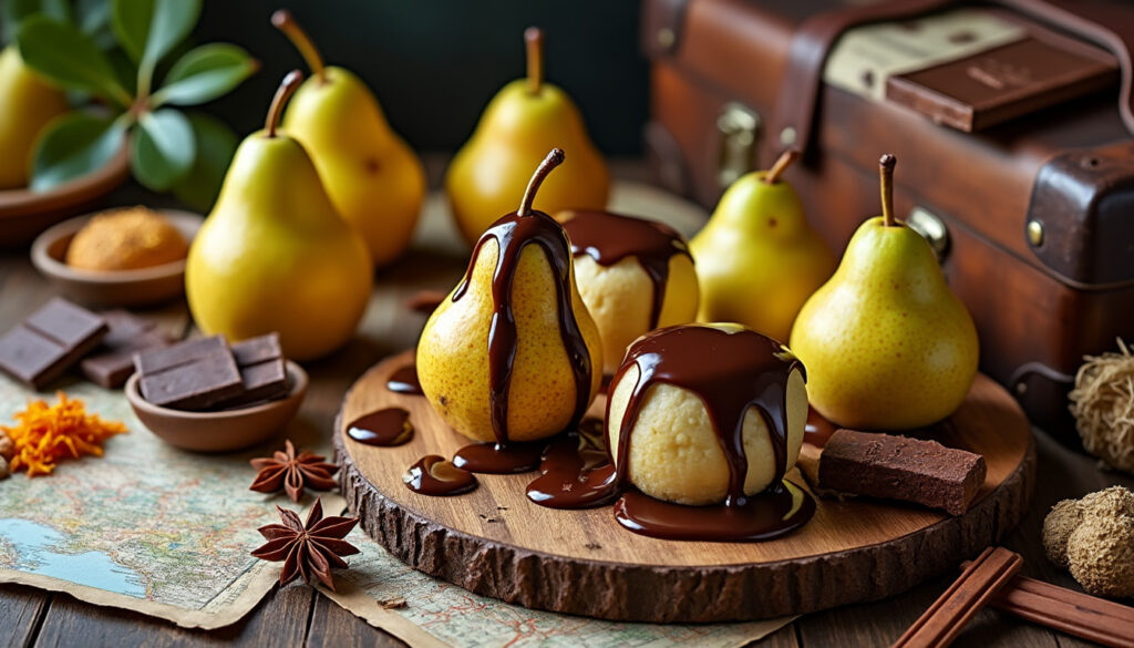 découvrez nos recettes gourmandes à base de poire et chocolat, explorez des voyages culinaires savoureux et laissez-vous inspirer pour de délicieuses créations sucrées.
