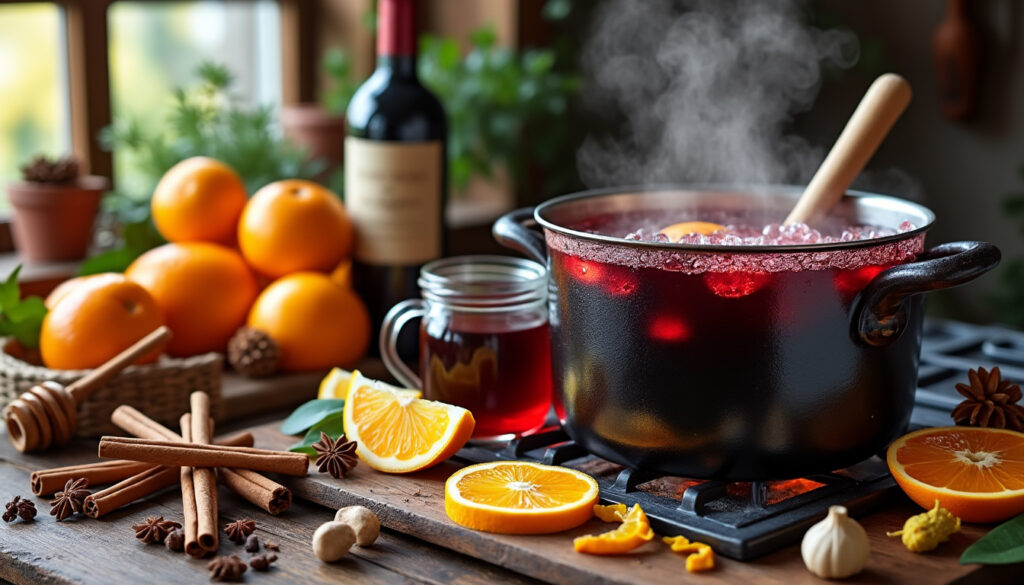 découvrez la recette traditionnelle du vin chaud de grand-mère avec des ingrédients simples et une préparation facile pour réchauffer vos soirées d'hiver.