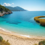 découvrez halikounas beach à corfou, une plage sauvage où la mer turquoise rencontre une lagune paisible, idéale pour les amateurs de nature et de tranquillité.